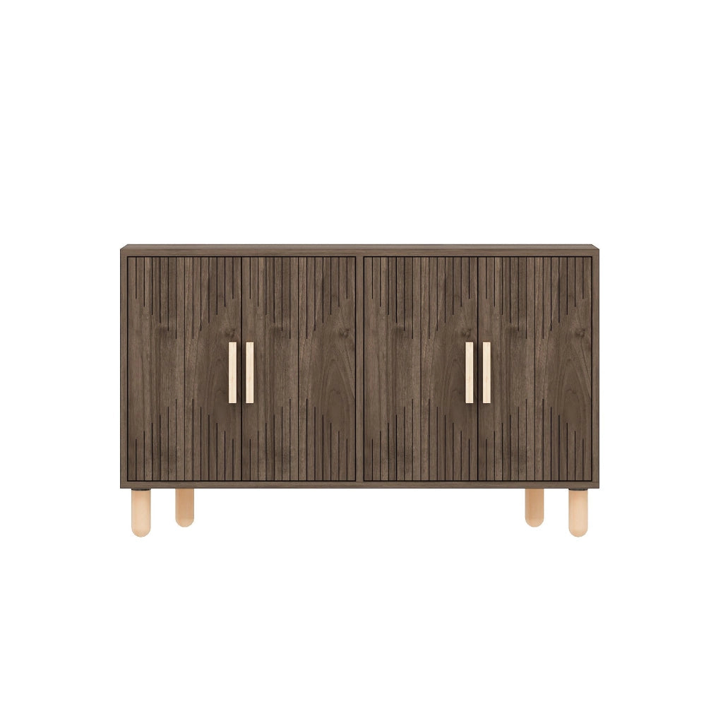 Credenza in legno "Roger" - 120 x 30 x 74 cm - Marrone