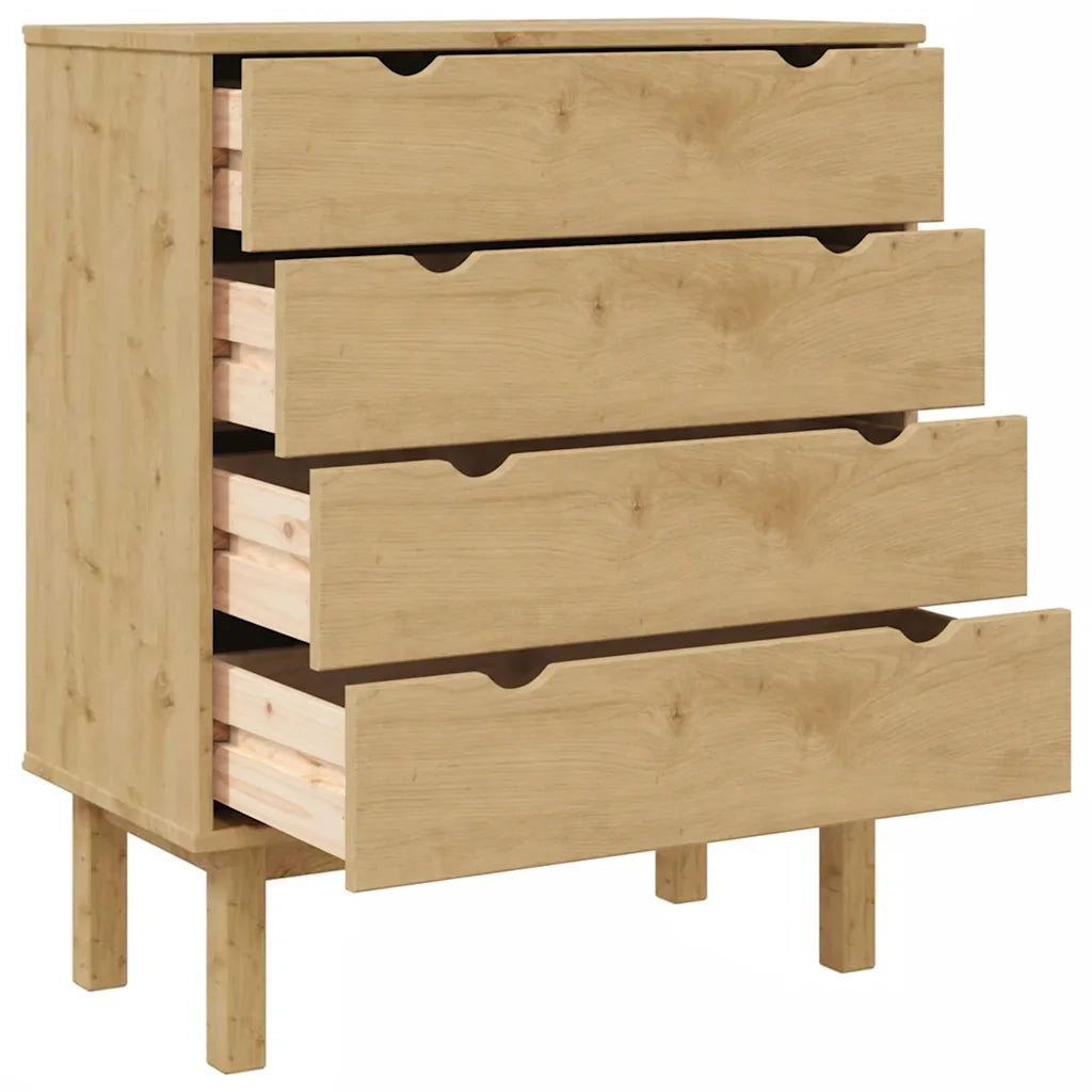 Cassettiera OTTA 76,5x39,5x90 cm in Legno Massello di Pino CFW6779360