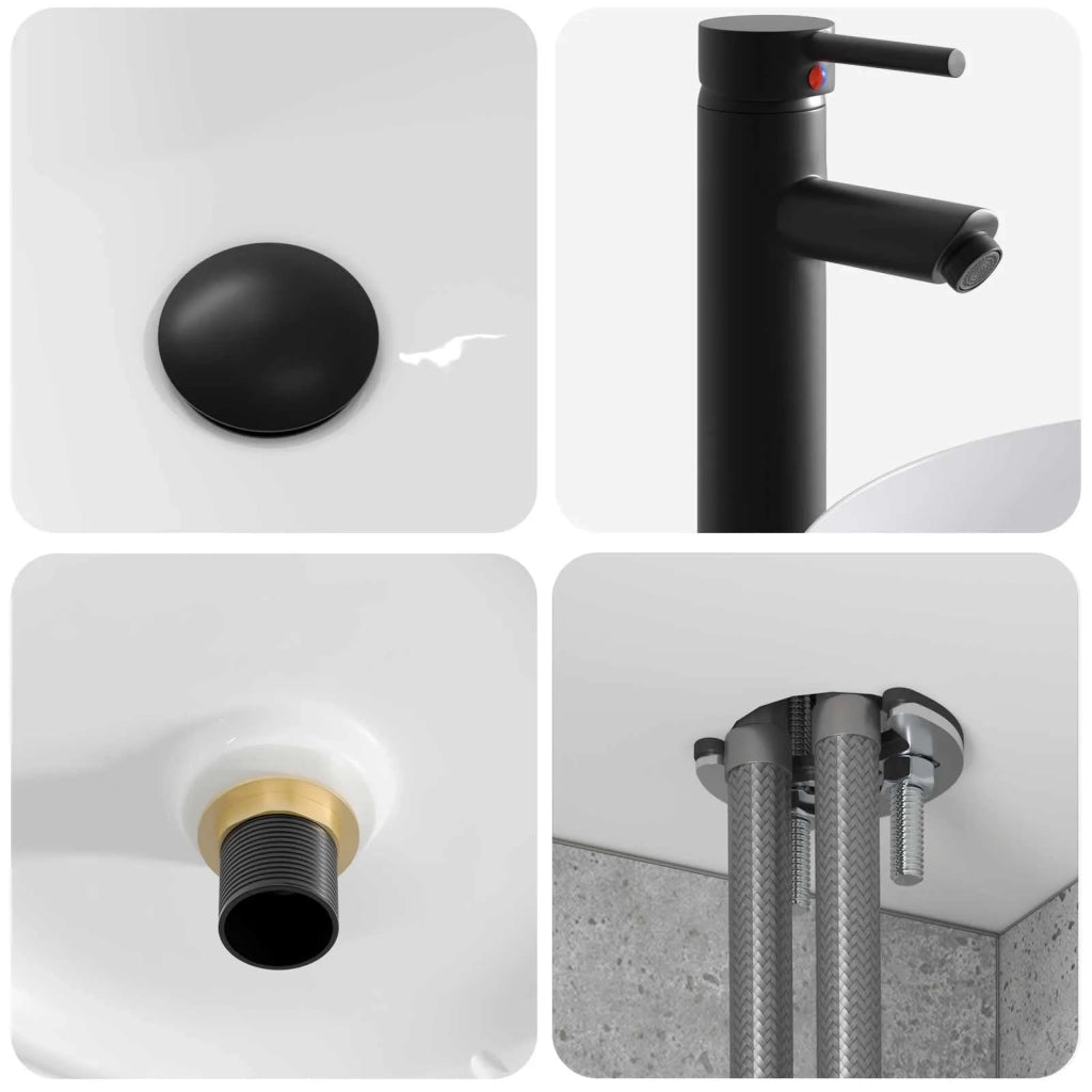 Set di Armadi da Bagno 3 pz Grigio Cemento 49 x 44,5 x 66 cm 3405770