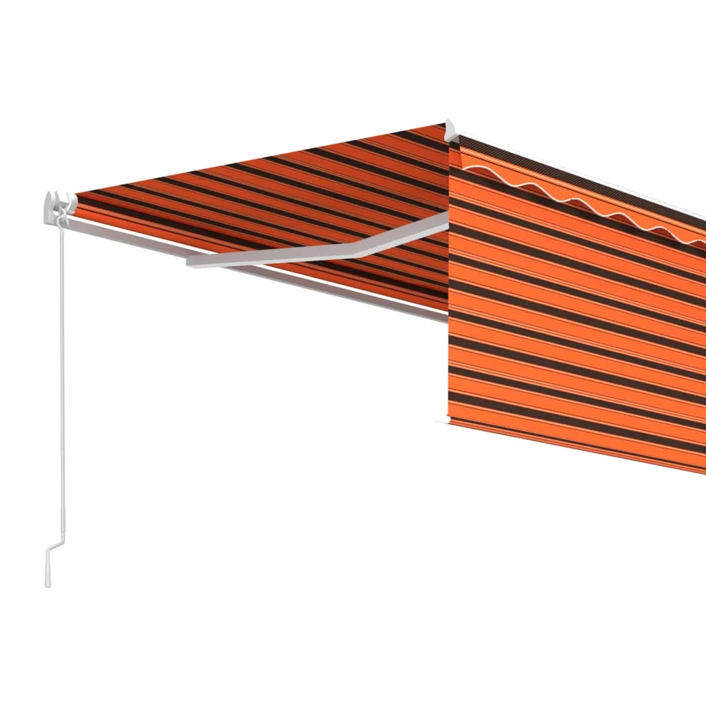Tenda da Sole Retrattile con Parasole 4,5x3 m Arancio e Marrone cod mxl 73746