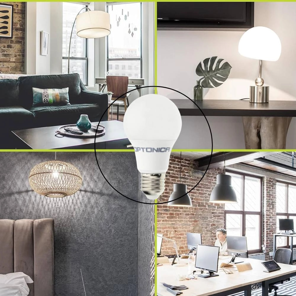 Optonica lampadina led e27 a60 10.5 watt 1055 lumen classe energetica f *** temperatura colore lampada 4000k bianco n...