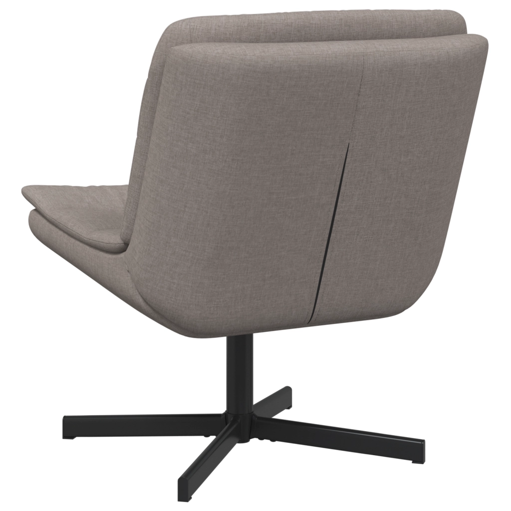 Sedia Girevole Tortora Tessuto Singola Elegante Sedia Girevole