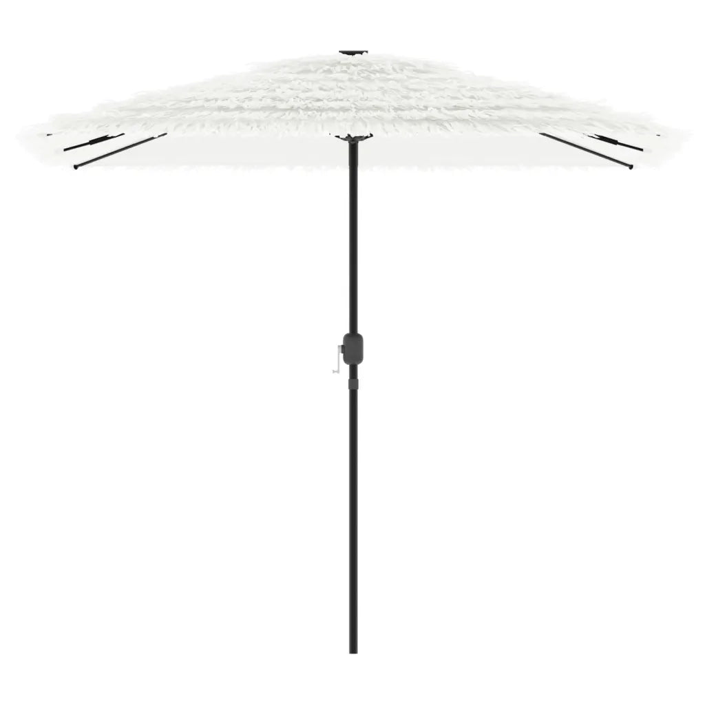 Ombrellone Giardino-Ombrello da Balcone con Palo in Acciaio Bianco 248x248x248 cm