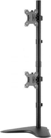 Supporto per Monitor da Parete con Gestione Cavi 75x75 100x100 VESA Removibile - Doppio Monitor