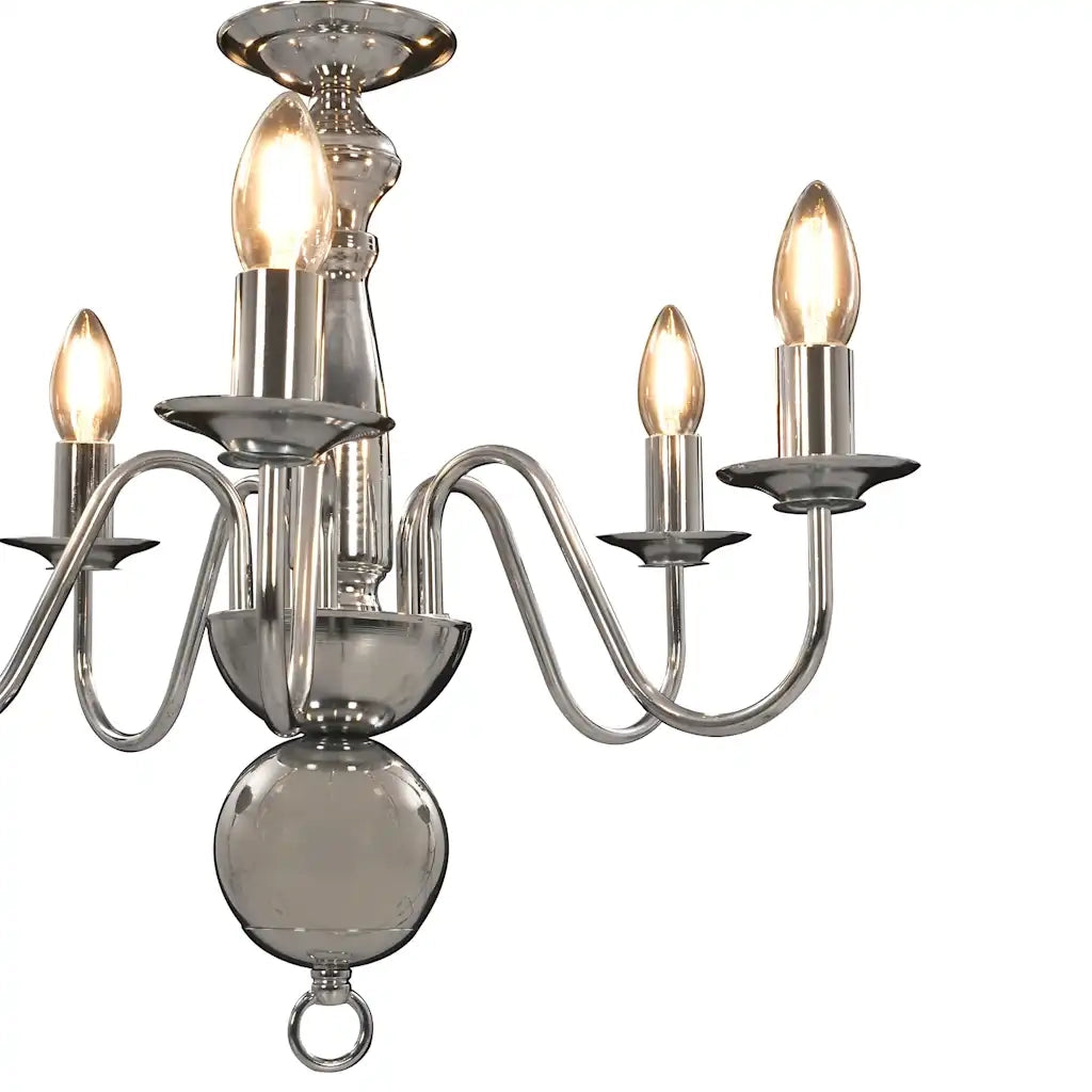 Lampadario Argento 5 Lampadine Attacco E14 CFW6744996