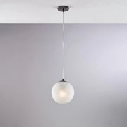 Sospensione Contemporanea Olaf Metallo Cromo Nero 1 Luce E27
