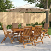 Set da pranzo da giardino 7 pezzi Naturale 3434526
