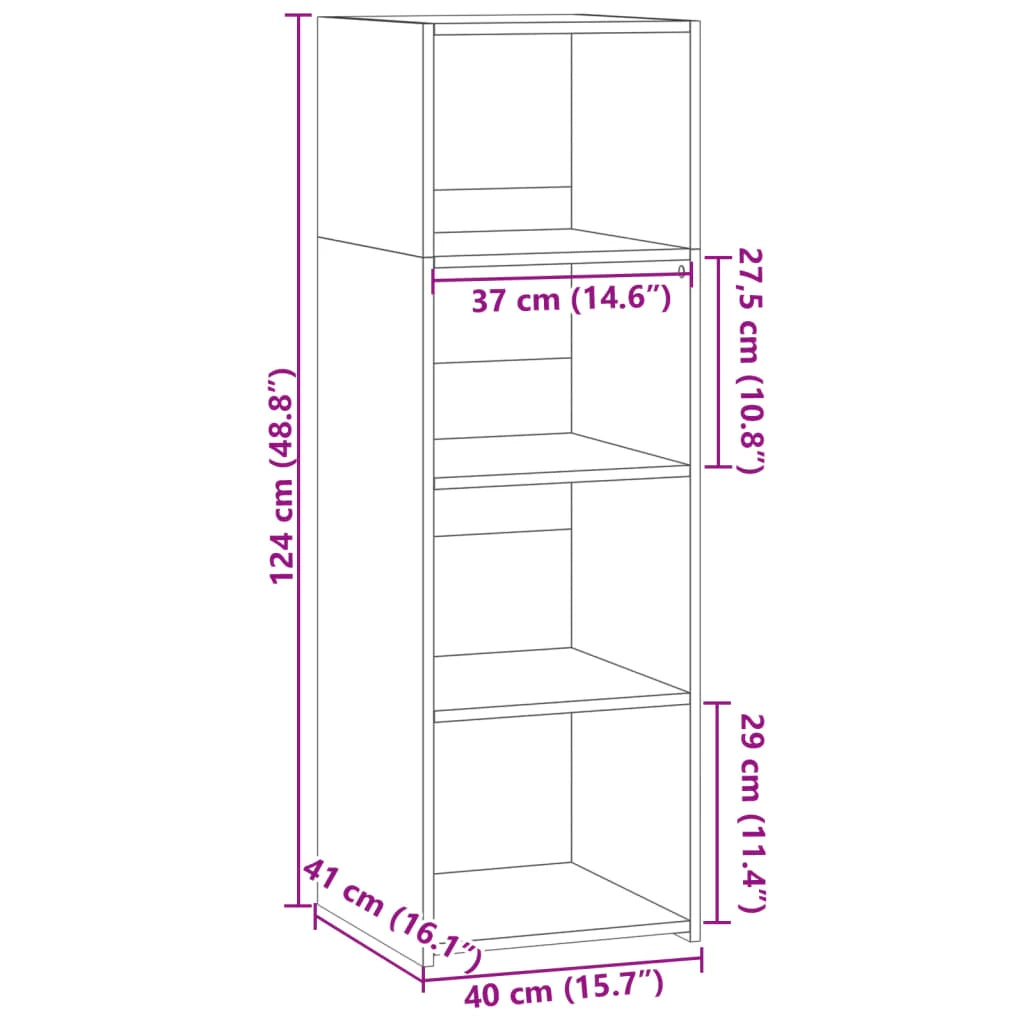 Credenza buffet cassettiera mobile contenitore organizer cucina soggiorno soggiorno 40 x 41 x 124 cm derivati ​​del legno bianco 02_0030308