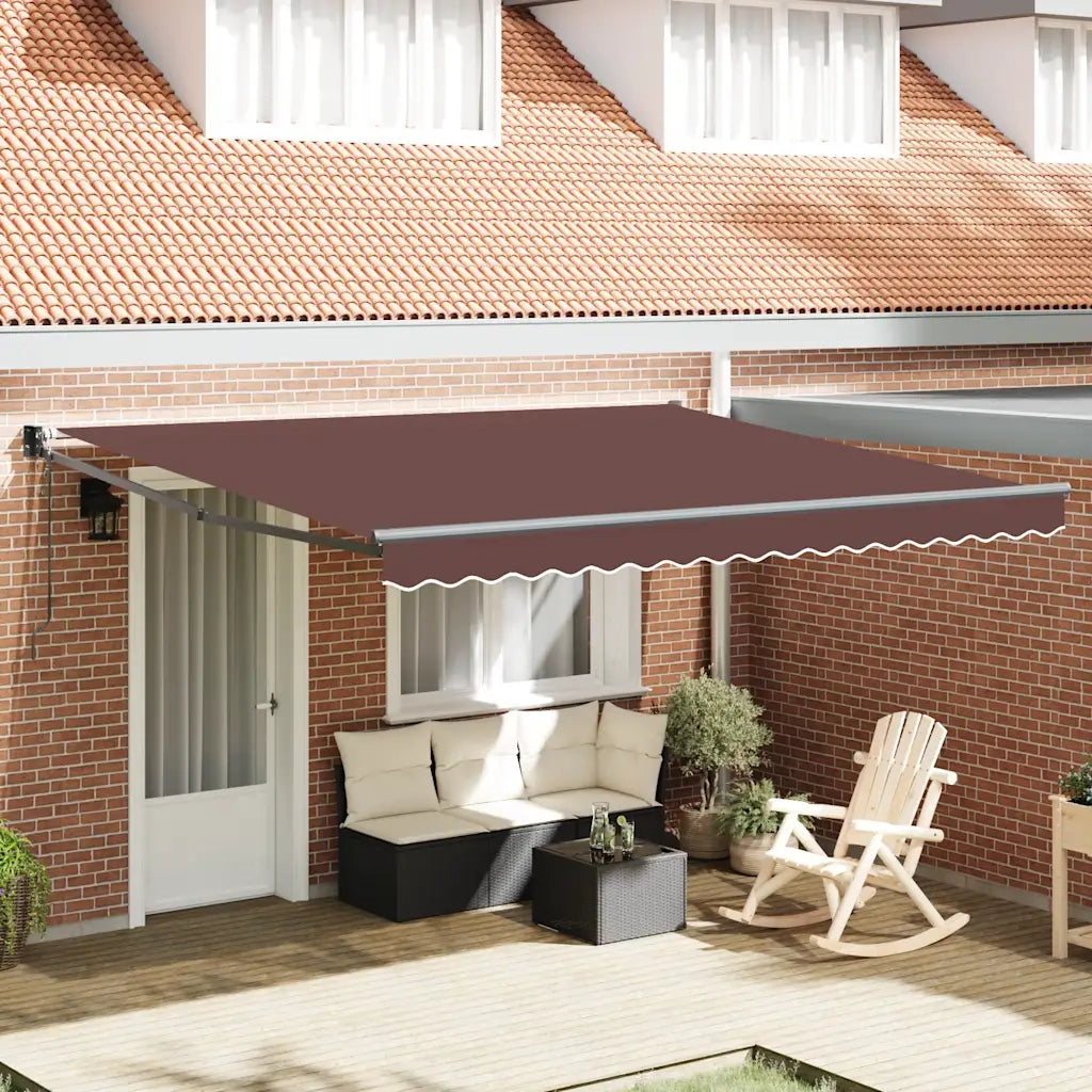 Tenda da Sole Retrattile Automatica 400x300 cm Marrone 3215715
