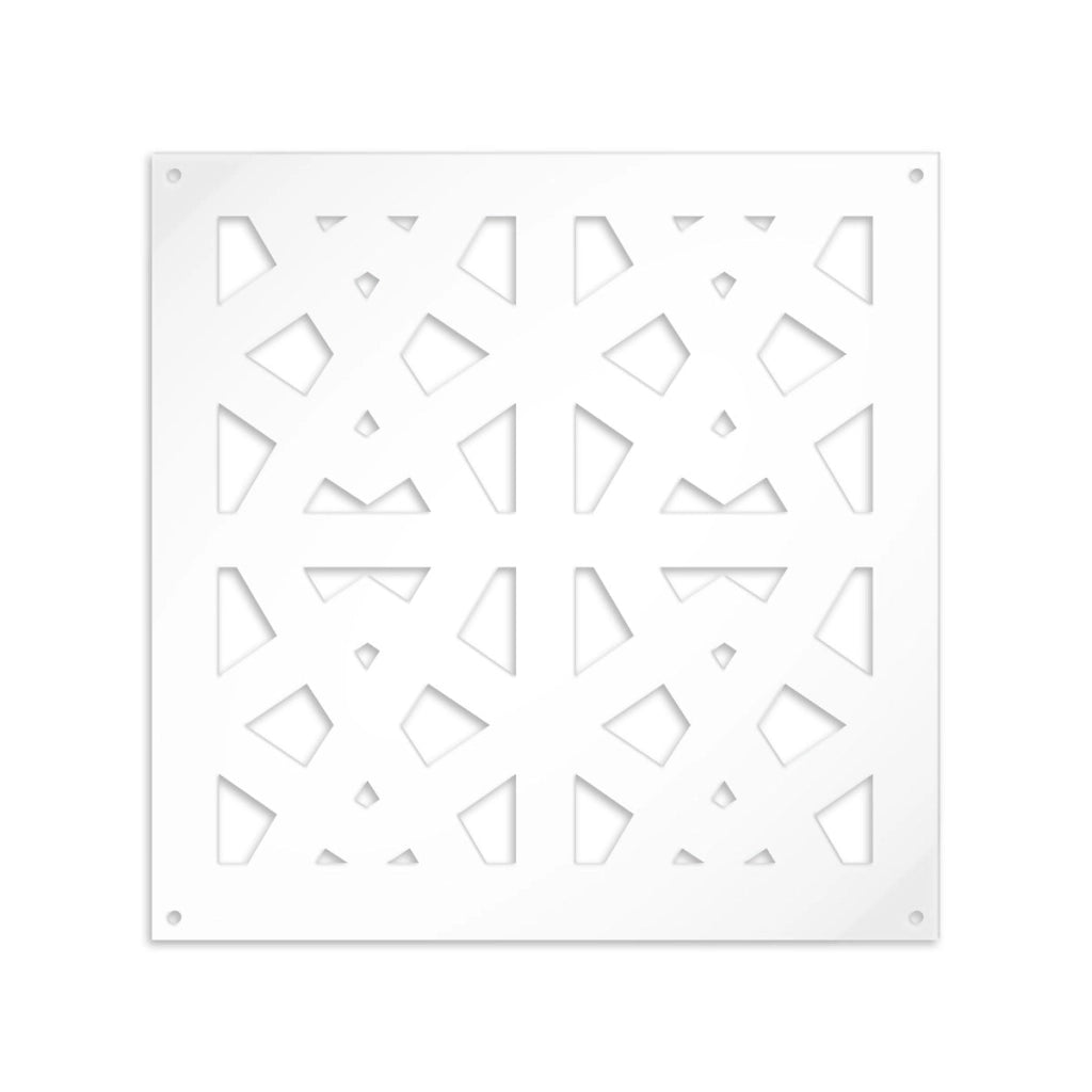 RAILING - Pannello in PVC traforato - Parasole Misura: 48x48 cm, Colore: bianco