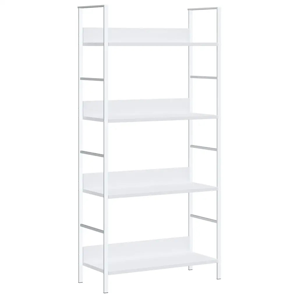 Scaffale Libri 4 Ripiani Bianco 60x27,6x124,5 Legno Multistrato 288224