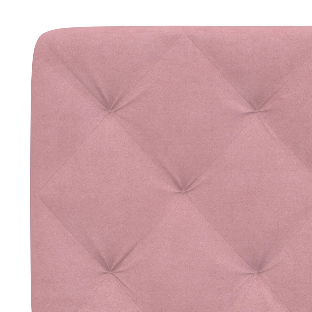 Letto matrimoniale | Letto per adulti | Giroletto senza Materasso Rosa 140x200 cm in Velluto