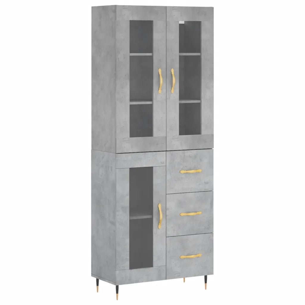 Credenza Grigio Cemento 69,5x34x180 cm in Legno Multistrato 3198581
