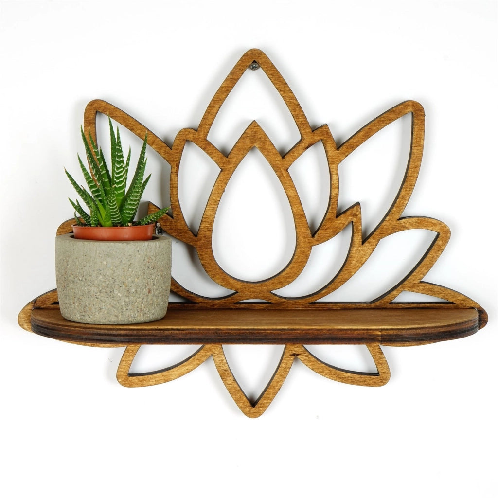 Scaffale da parete in legno "Raf264" - 33 x 10 x 26 cm - Noce