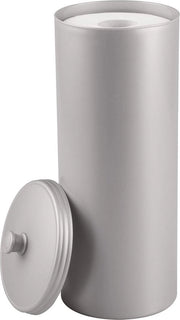 Supporto per carta igienica in plastica con coperchio - diametro 16 cm - standard - contenitore per carta igienica anche per grandi rotoli - grigio