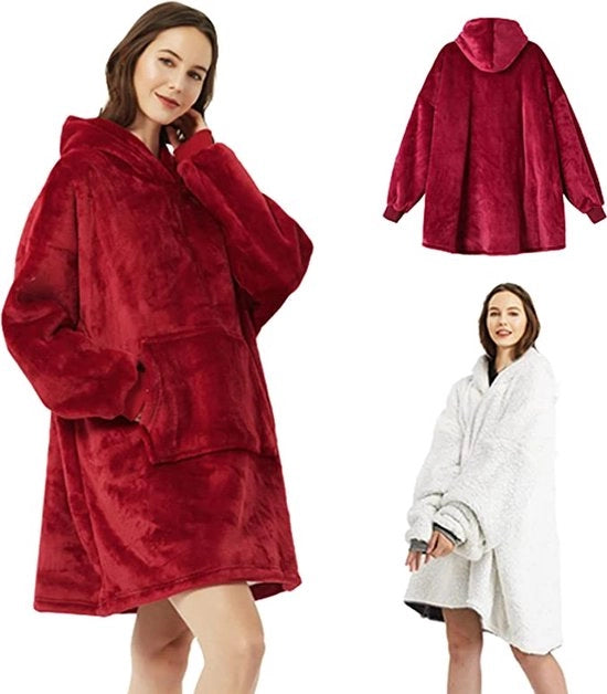 Sweatshirt a coperta - hoodie - deken da sweatshirt Inverno deken - Fleece deken da hoodie - Hoodie a coperta - caldo e accogliente, portatile, lungo sweatshirt