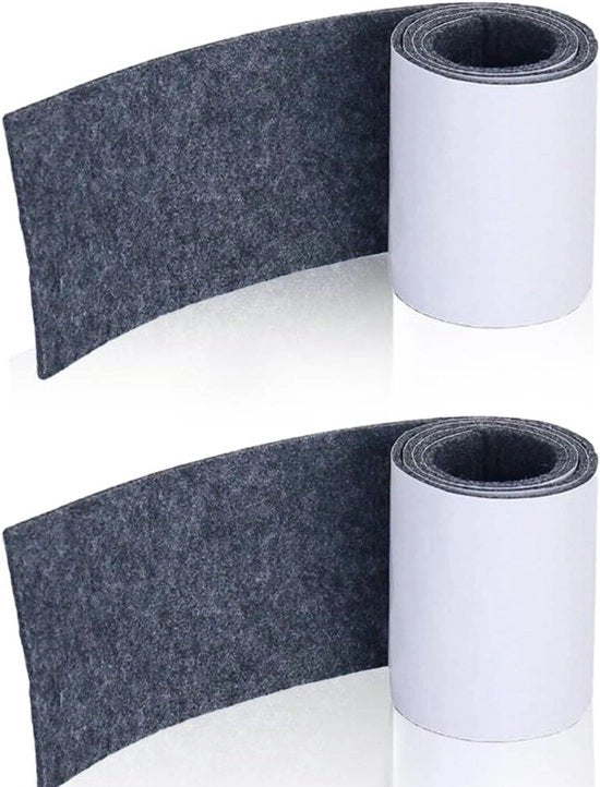 Gomme autoadesivi 2 rotoli (100 x 2 cm) grigio - Protezione antiscivolo per sedili e mobili