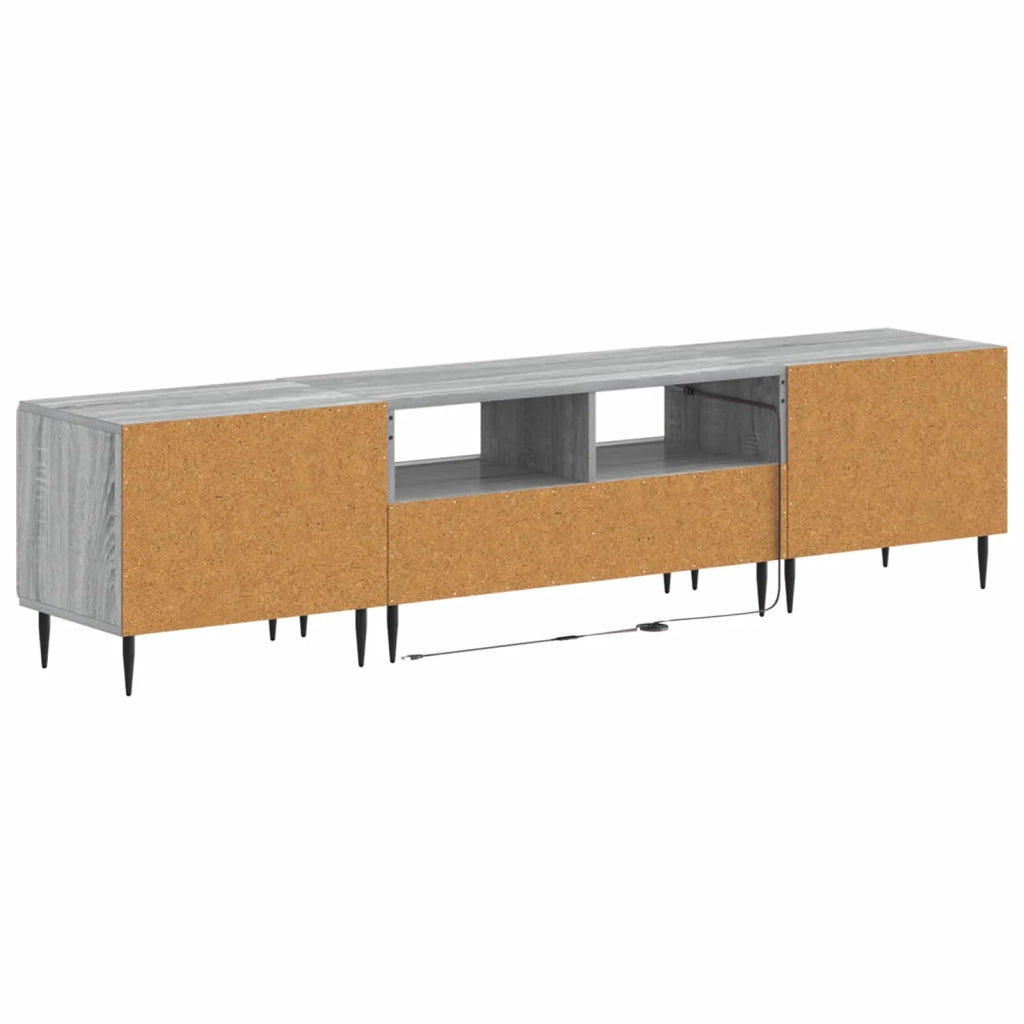 Mobile TV LED a 5 pezzi Sonoma grigio Legno ingegnerizzato 3416524
