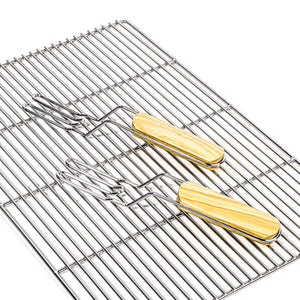 Griglia rettangolare per BBQ 67x40 cm In acciaio inox con manici Per grill a gas, a sfera ecc