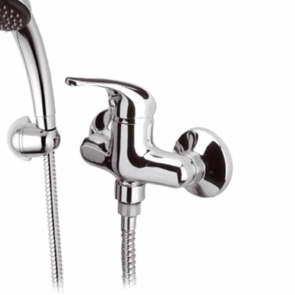 Miscelatore serie 100 per doccia con interasse 10 cm e kit doccia