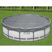 Bestway Copertura per piscina Ø3,05 m Rotondo Poliestere Grigio 42035728