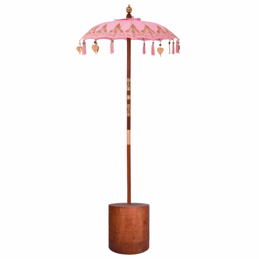 Ombrello balinese con base 2 pz Rosa 3433034