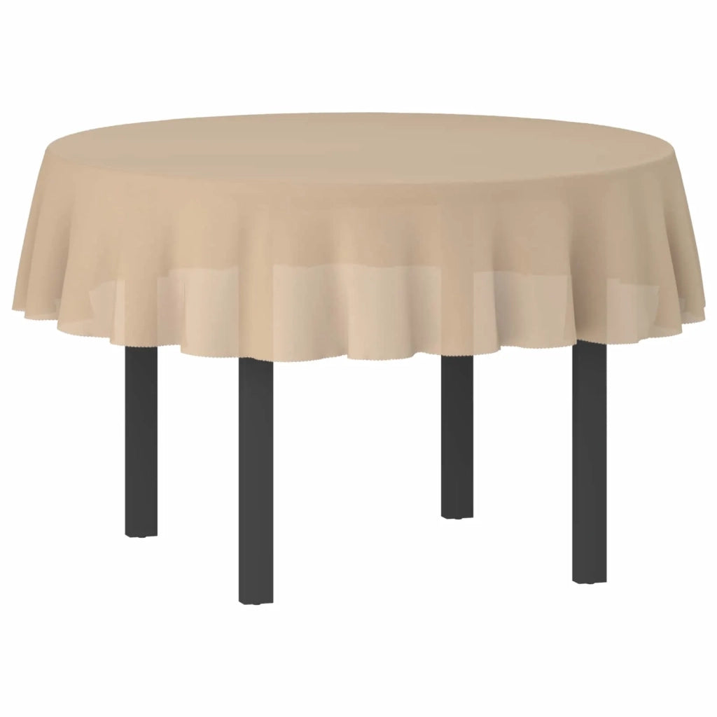 Tovaglia da Tavolo 5 pz Rotondo Beige Ø 140 cm 42040369