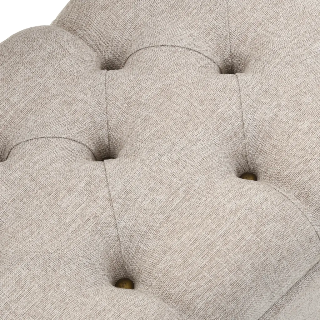 Cassapanca con Schienale-Baule-Armadietto contenitore 110 cm Crema in Tessuto