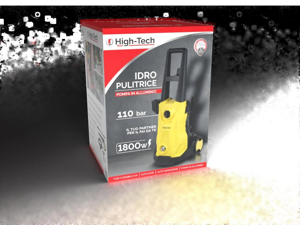 HIGH-TECH IDROPULITRICE DA 1800 W XON POMPA IN ALLUMINIO 110 BAR