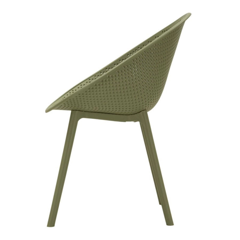 Sedia Ibiza Verde Set 2 Pz cm 59x59x83 (altezza Seduta cm 45)