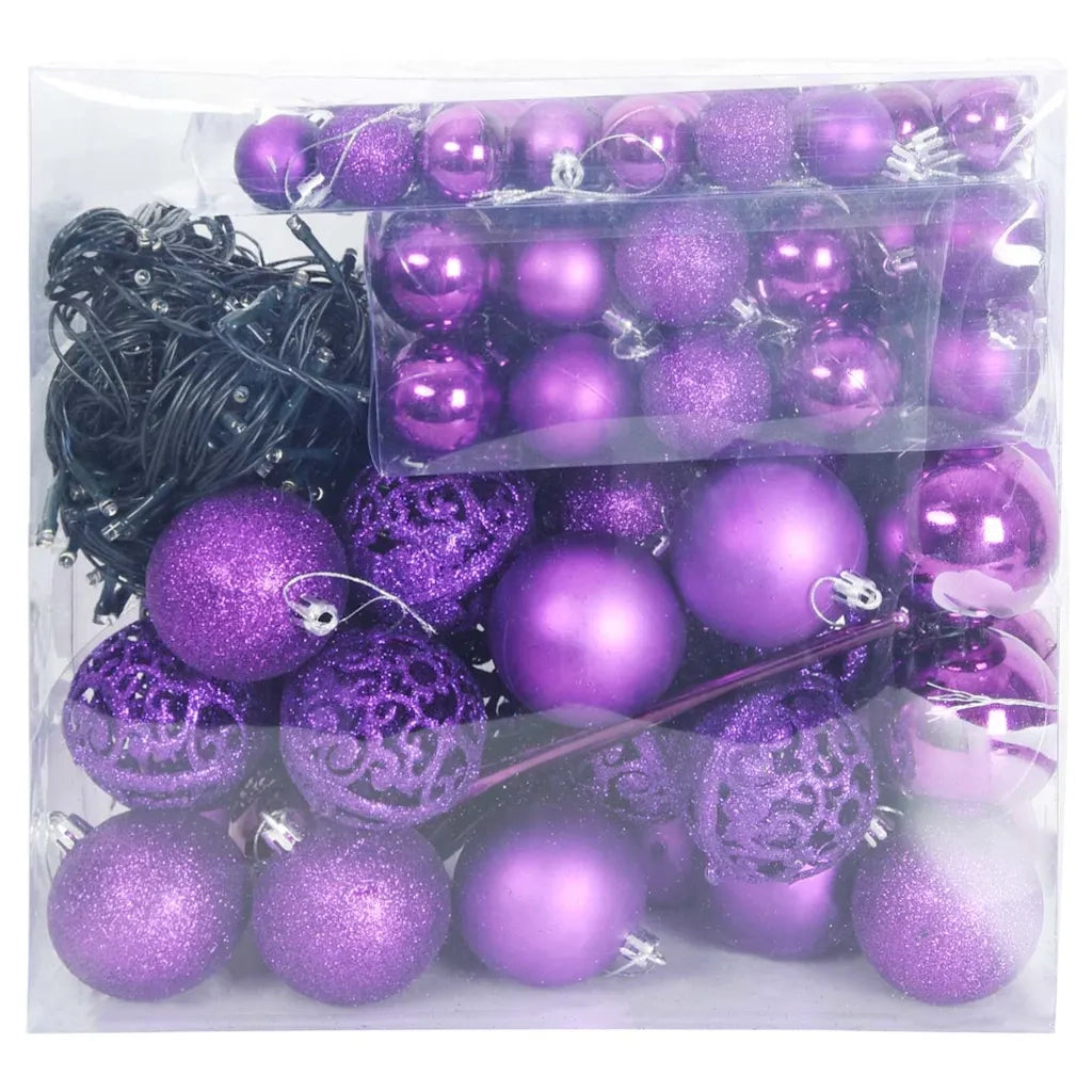 Set di Palle di Natale con 300 LED 120 pz Lill¨¤ Plastica CFW4647517