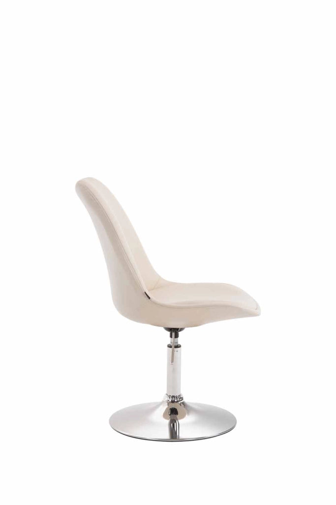 Sedia da pranzo MAVERICK in similpelle crema,cromo