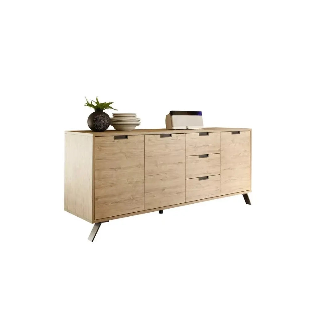 Buffet 3 porte e 3 cassetti, collezione SHOW, colore rovere chiaro