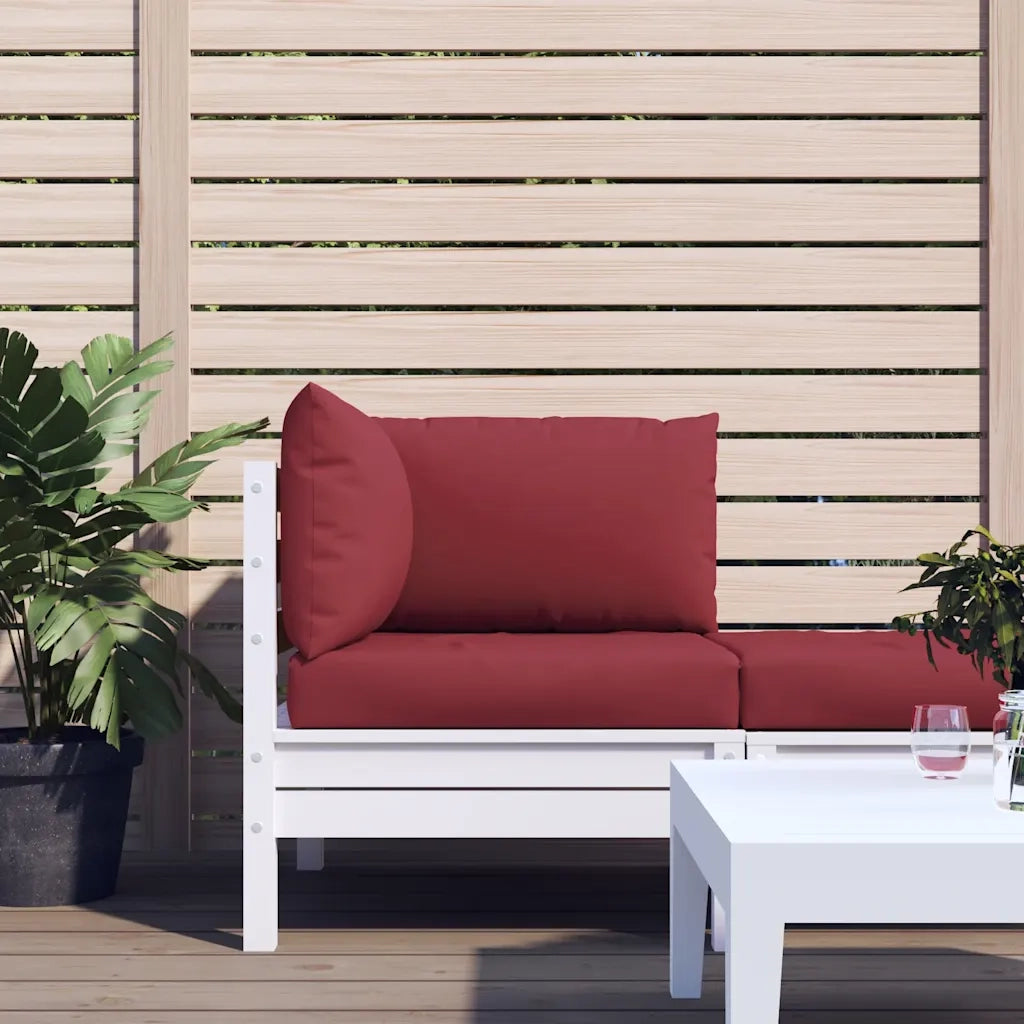 Cuscini per Pallet 3 pz Rosso Vino in Tessuto Oxford 361782