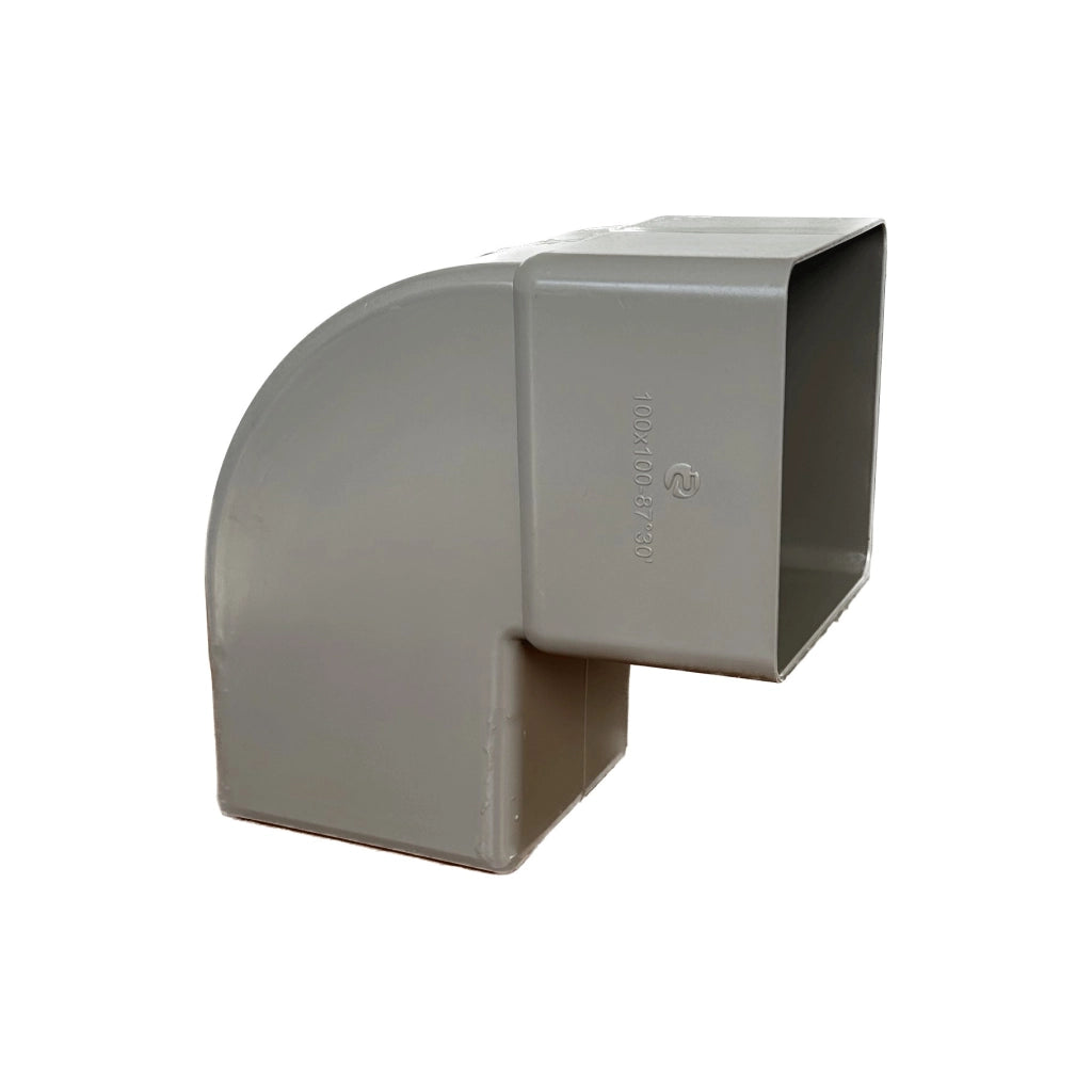 Curva quadra 87.30° per pluviali : Colore - Grigio, Diametro - 100