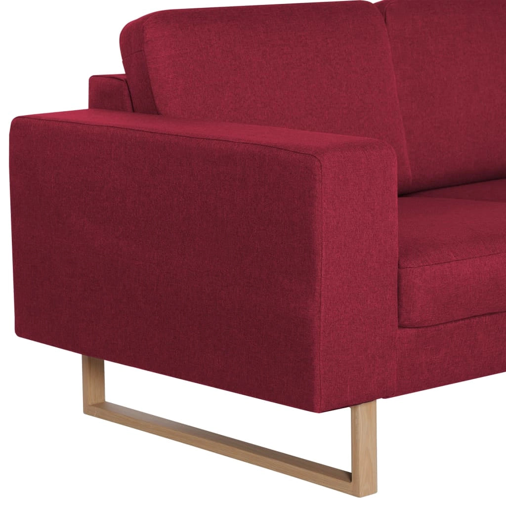 Divano 2 posti per soggiorno salotto arredamento casa tessuto rosso bordeaux 02_0020752