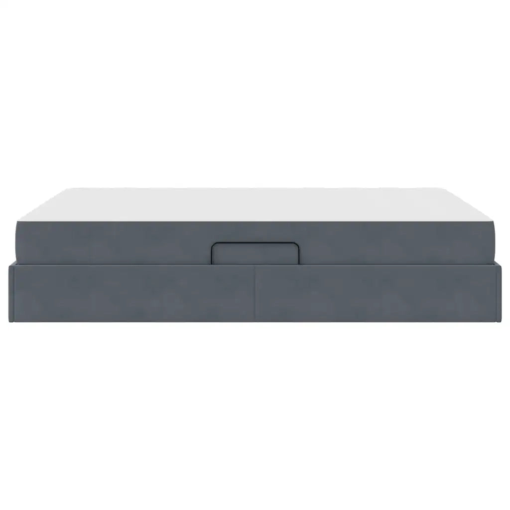 Letto con contenitore e materasso Grigio scuro 140 x 190 cm 3399719