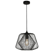 Sospensione Moderna Bell Acciaio Nero 1 Luce E27