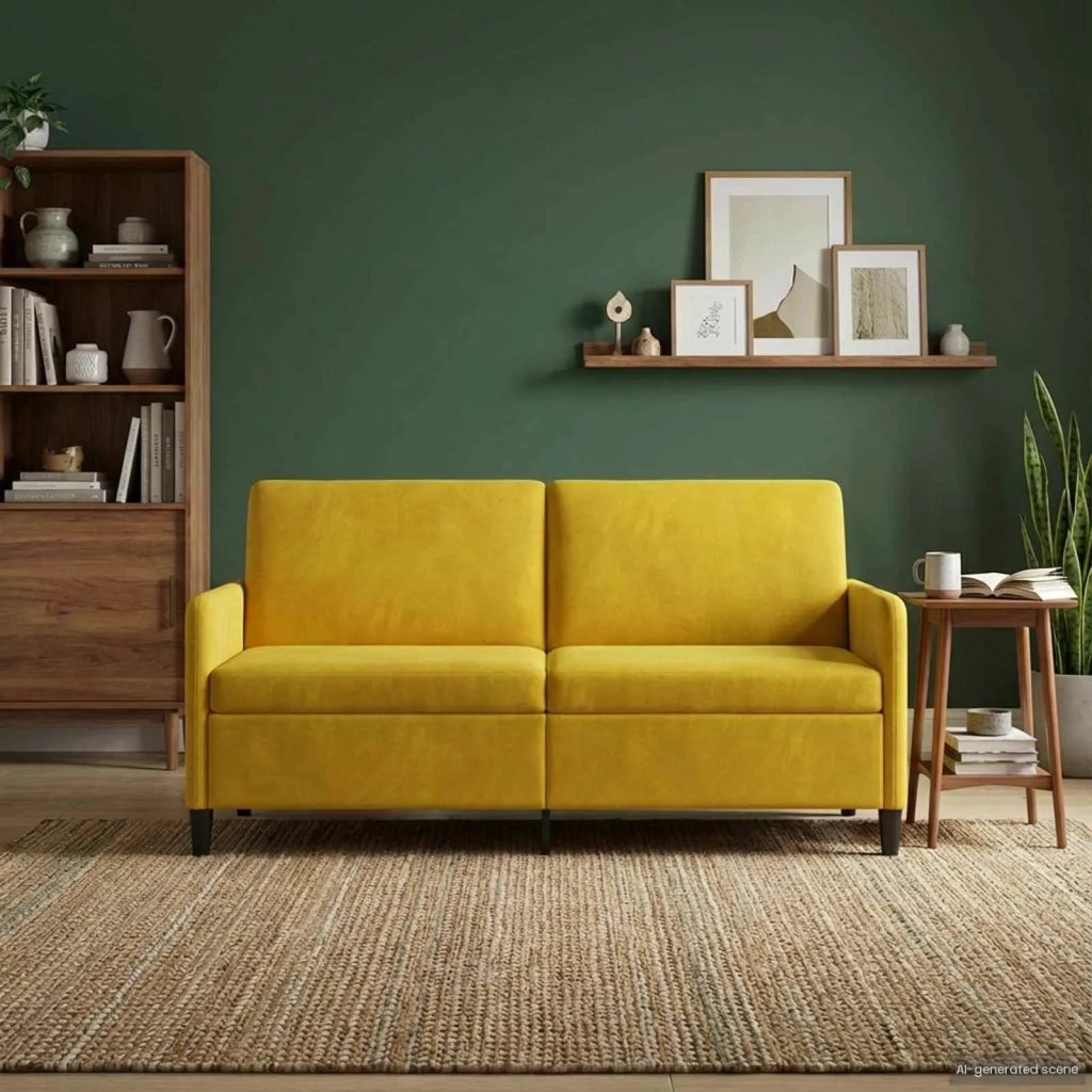Divano con Storage Giallo 172 x 78 x 87 cm Poliestere 42036968