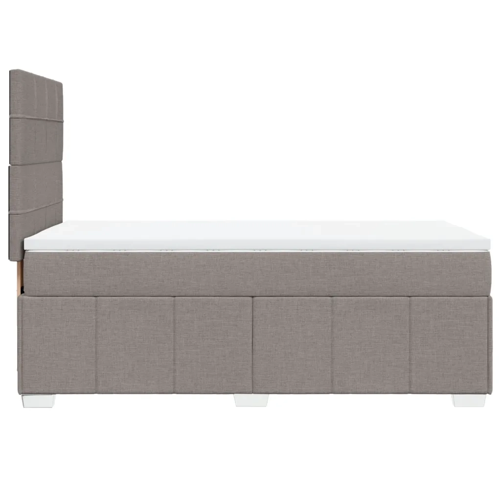 Giroletto a Molle con Materasso Tortora 100x200 cm in Tessuto