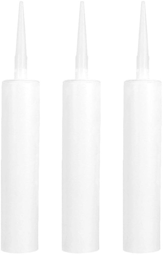 Congelatore per Afdichtamento 300 ml - Tubi di Afdichtamento Vuoti - Materiale Riciclabile in Plastica - Afdichtamento a Mano - Applicazione Precisa - Bianco - Tubo di Afdichtamento