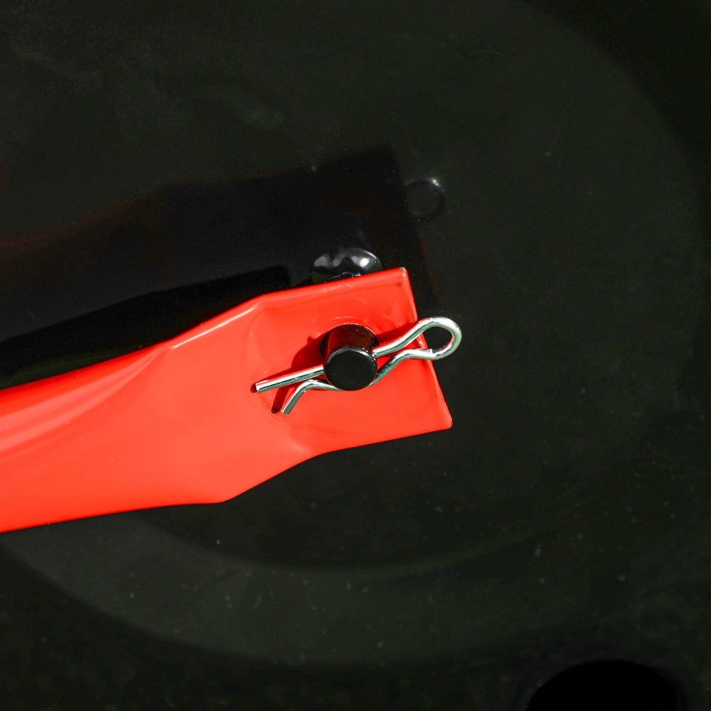 Rullo per prato riempibile 50 cm, in acciaio, 38 L, manico a U, rosso