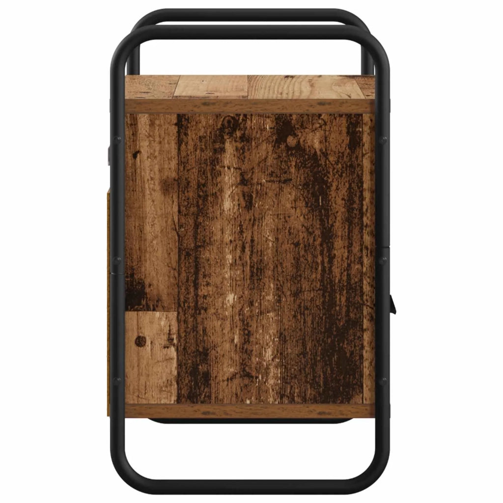 Mobiletto da Letto Appeso Legno antico 40 x 30 x 50 cm 8013562