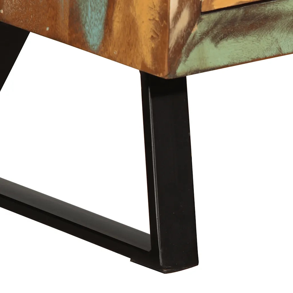 Cassettiera Multicolore 70x35x70 cm Legno Massello di Recupero 358186