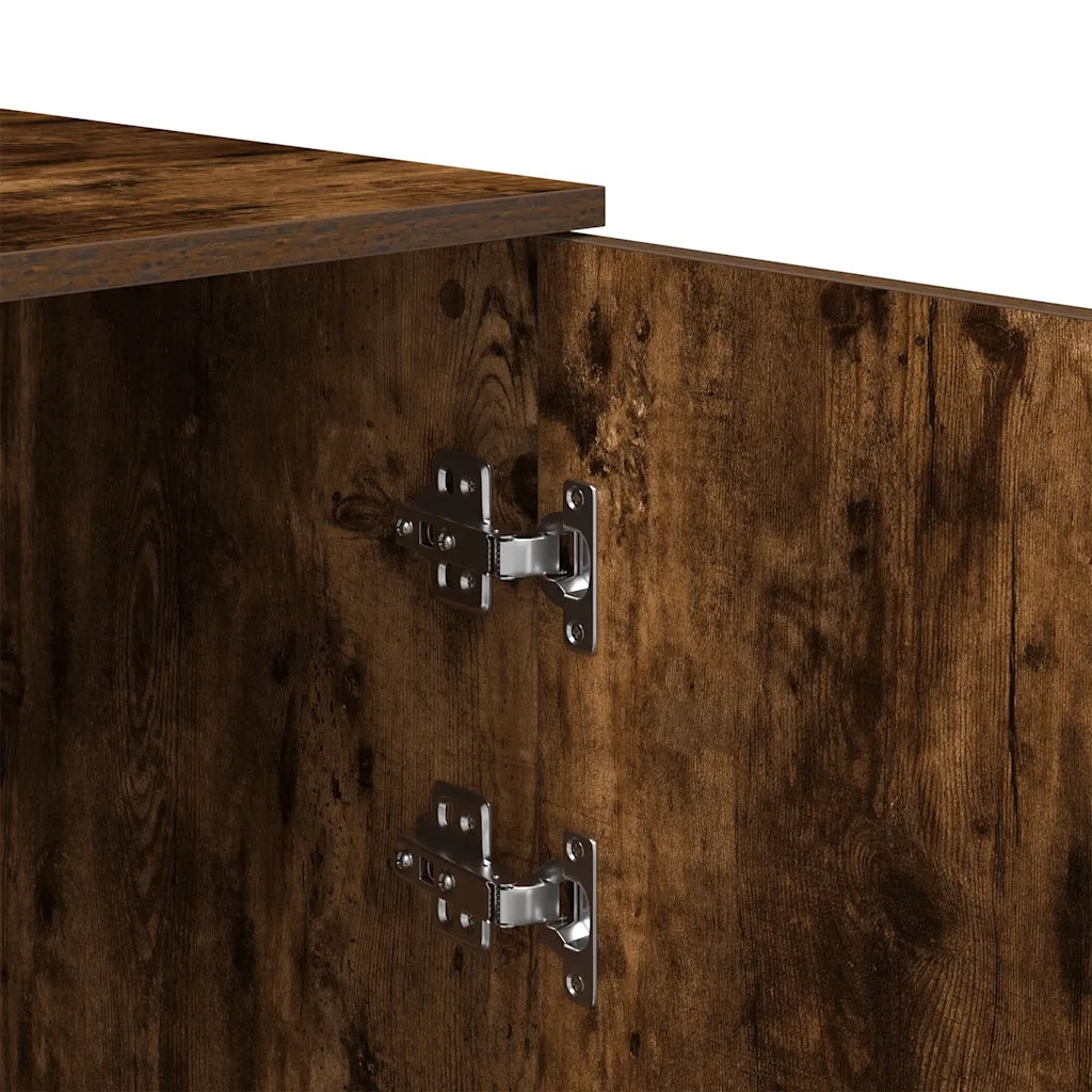 vidaXL Mobile Portaoggetti Rovere Fumo 50x45x103,5 cm in Truciolato
