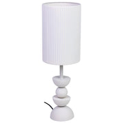 Lampada da tavolo metallo bianco 18x18x56h cm