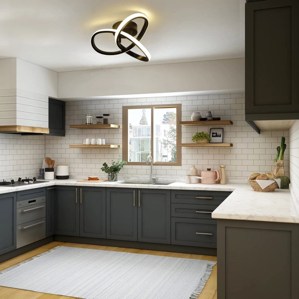 ZMH Lampada da soffitto plafoniera LED 3 pannelli intrecciati moderna per soggiorno camera letto corridoio
