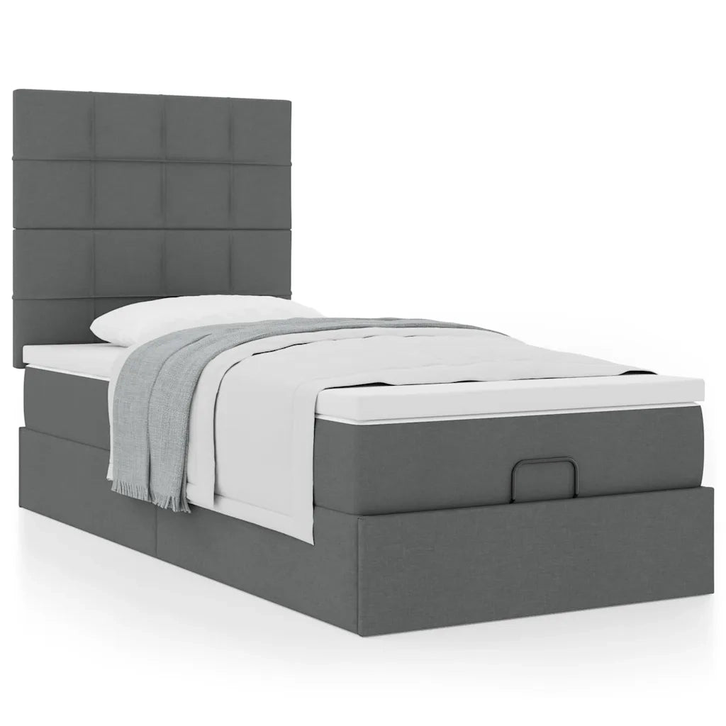 Struttura Letto Pouf con Materasso 90x190 cm in Tessuto 3313120