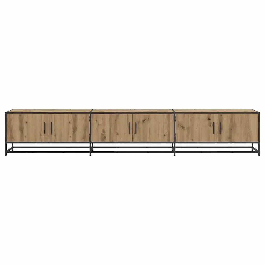 Unit¨¤ TV 2 pz | Armadietto TV | Mobile Porta TV Rovere artigianale 240 x 35 x 41 cm