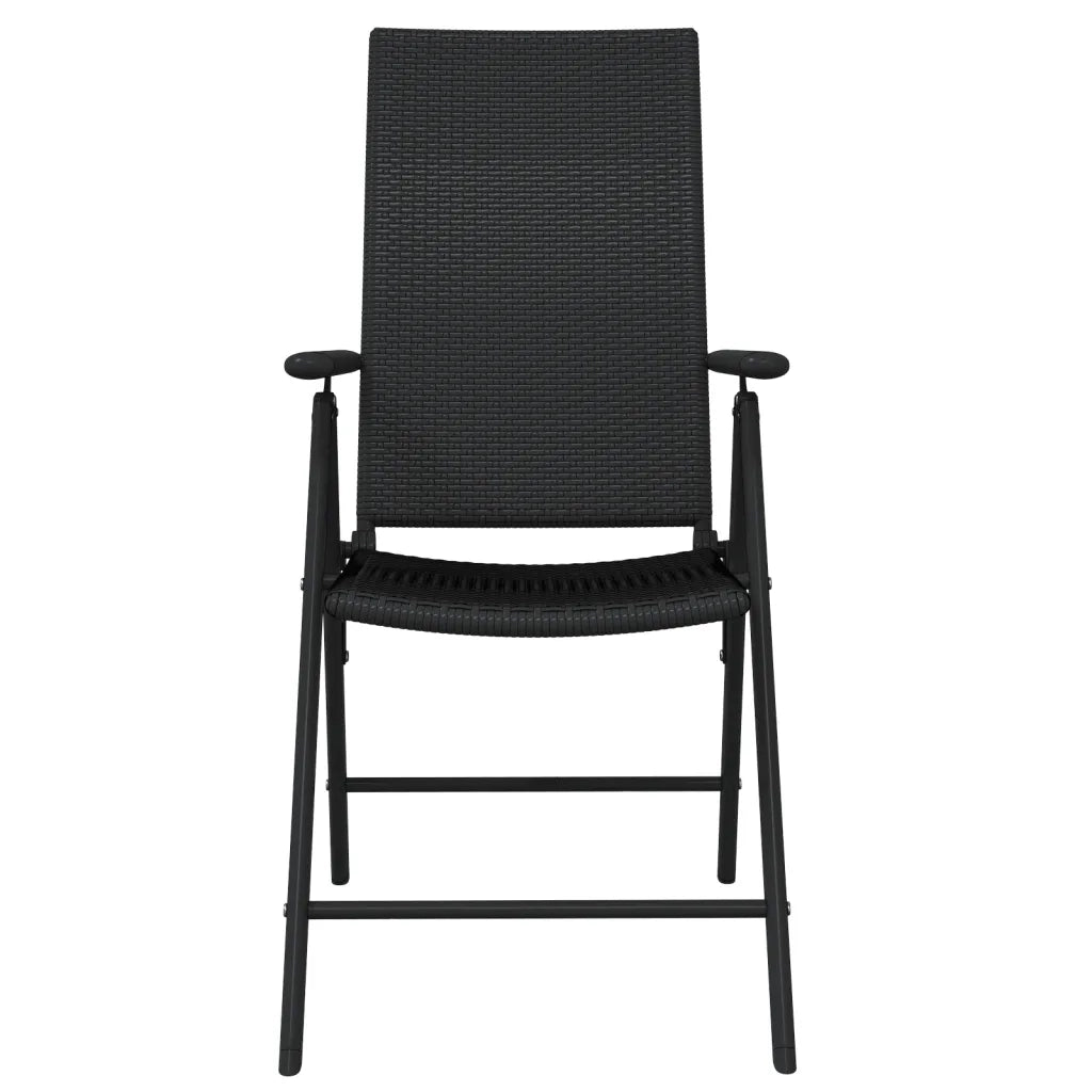 Set Mobili da Pranzo per Giardino 5 pz Nero cod mxl 40924